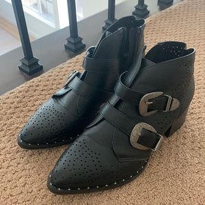 Black Ankle Booties… worn once! Perfect condition.